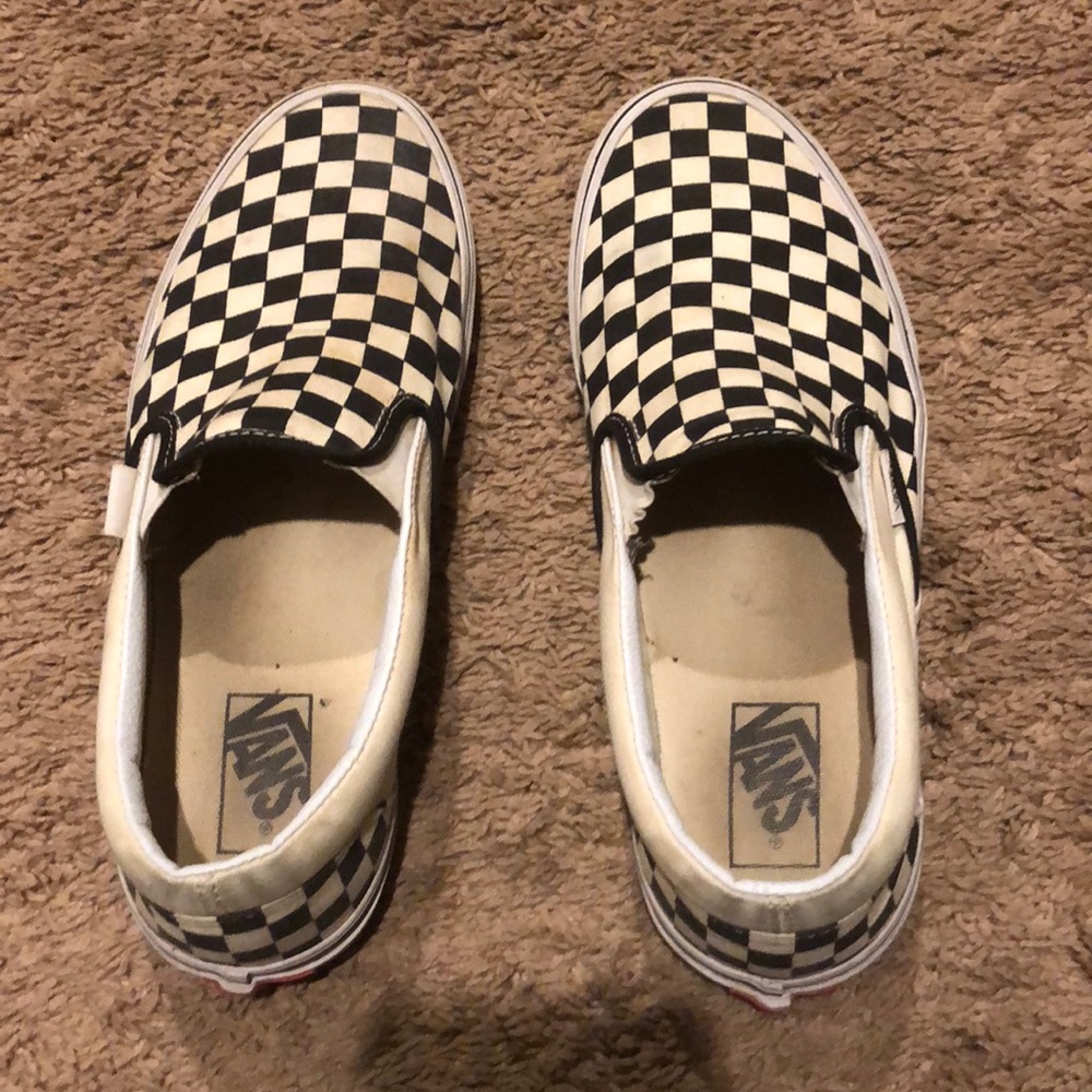 Vans checkered slip on